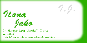 ilona jako business card